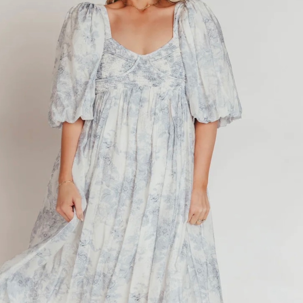 Coquette Cottage Core Maxi Dress